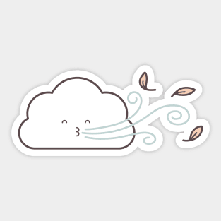 Windy Day Sticker